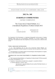 Conservation (Natural Habitats, etc.) (Amendment) Regulations (Northern Ireland) 2012
