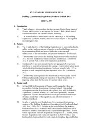 Explanatory Memorandum to the Building (Amendment) Regulations (Northern Ireland) 2012. SR 2012/375