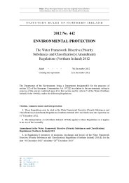 Water Framework Directive (Priority Substances and Classification) (Amendment) Regulations (Northern Ireland) 2012