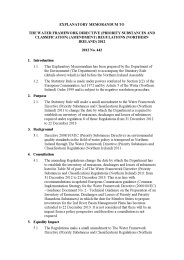 Explanatory Memorandum to the Water Framework Directive (Priority Substances and Classification) (Amendment) Regulations (Northern Ireland) 2012. SR 2012/442