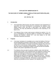 Explanatory Memorandum to the Welfare of Farmed Animals Regulations (Northern Ireland) 2012. SR 2012/156
