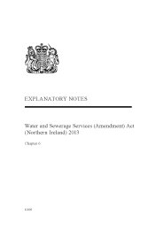 Explanatory Notes to the Water and Sewerage Services (Amendment) Act (Northern Ireland) 2013. Chapter 6