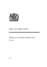 Explanatory Notes to the Marine Act (Northern Ireland) 2013. Ch 10