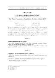 Waste (Amendment) Regulations (Northern Ireland) 2013