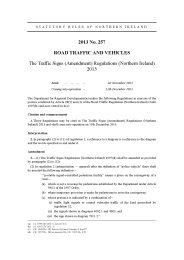 Traffic Signs (Amendment) Regulations (Northern Ireland) 2013