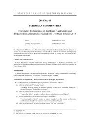 Energy Performance of Buildings (Certificates and Inspections) (Amendment) Regulations (Northern Ireland) 2014