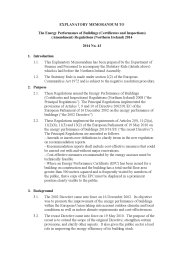 Explanatory Memorandum to the Energy Performance of Buildings (Certificates and Inspections) (Amendment) Regulations (Northern Ireland) 2014. SR 2014/43