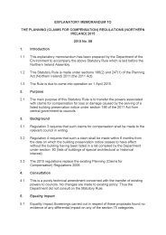 Explanatory Memorandum to the Planning (Claims for Compensation) Regulations (Northern Ireland) 2015. SR 2015/58