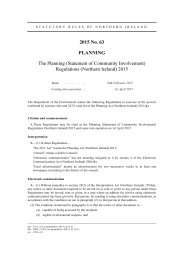 Planning (Statement of Community Involvement) Regulations (Northern Ireland) 2015