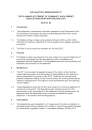 Explanatory Memorandum to the Planning (Statement of Community Involvement) Regulations (Northern Ireland) 2015. SR 2015/63