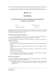 Planning (Development Management) Regulations (Northern Ireland) 2015