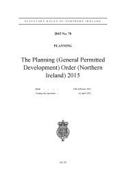 Planning (General Permitted Development) Order (Northern Ireland) 2015