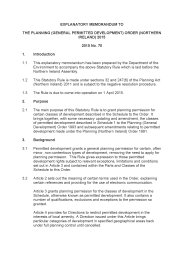 Explanatory Memorandum to the Planning (General Permitted Development) Order (Northern Ireland) 2015. SR 2015/70