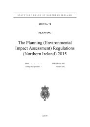 Planning (Environmental Impact Assessment) Regulations (Northern Ireland) 2015