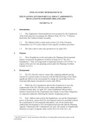 Explanatory Memorandum to the Planning (Environmental Impact Assessment) Regulations (Northern Ireland) 2015. SR 2015/74