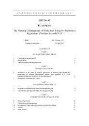 Planning (Management of Waste from Extractive Industries) Regulations (Northern Ireland) 2015