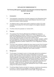 Explanatory Memorandum to the Planning (Management of Waste from Extractive Industries) Regulations (Northern Ireland) 2015. SR 2015/85