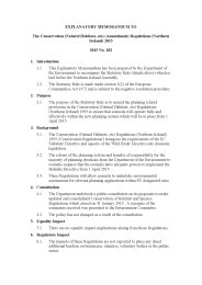 Explanatory Memorandum to the Conservation (Natural Habitats, etc.) (Amendment) Regulations (Northern Ireland) 2015. SR 2015/182