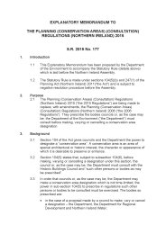 Explanatory Memorandum to the Planning (Conservation Areas) (Consultation) Regulations (Northern Ireland) 2015. SR 2015/177