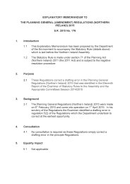 Explanatory Memorandum to the Planning General (Amendment) Regulations (Northern Ireland) 2015. SR 2015/176