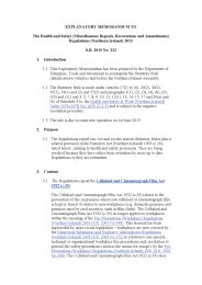 Explanatory Memorandum to the Health and Safety (Miscellaneous Repeals, Revocations and Amendments) Regulations (Northern Ireland) 2015. SR 2015/223