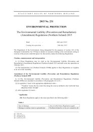 Environmental Liability (Prevention and Remediation) (Amendment) Regulations (Northern Ireland) 2015