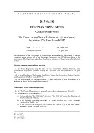 Conservation (Natural Habitats, etc.) (Amendment) Regulations (Northern Ireland) 2015 (Including correction slip issued April 2015)