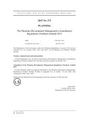 Planning (Development Management) (Amendment) Regulations (Northern Ireland) 2015