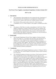 Explanatory Memorandum to the Private Water Supplies (Amendment) Regulations (Northern Ireland) 2015. SR 2015/366