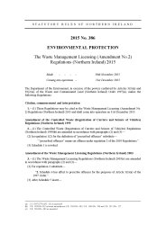 Waste Management Licensing (Amendment No.2) Regulations (Northern Ireland) 2015