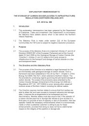 Explanatory Memorandum to the Storage of Carbon Dioxide (Access to Infrastructure) Regulations (Northern Ireland) 2015. SR 2015/388
