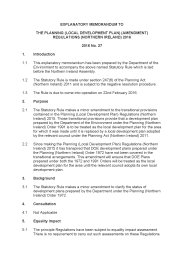 Explanatory Memorandum to the Planning (Local Development Plan) (Amendment) Regulations (Northern Ireland) 2016. SR 2016/27