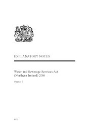 Explanatory Note to the Water and Sewerage Services Act (Northern Ireland) 2016 Ch 7