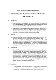 Explanatory Memorandum to the Working Time Regulations (Northern Ireland) 2016. SR 2016/49