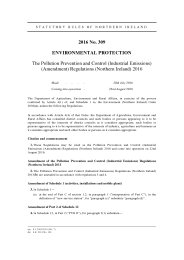 Pollution Prevention and Control (Industrial Emissions) (Amendment) Regulations (Northern Ireland) 2016