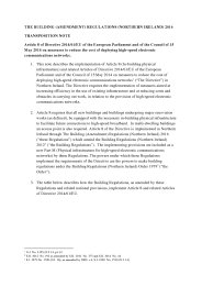 Building (Amendment) Regulations (Northern Ireland) 2016 - Transposition Note