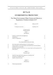 Water Environment (Water Framework Directive) Regulations (Northern Ireland) 2017