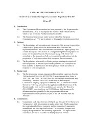 Explanatory Memorandum to the Roads (Environmental Impact Assessment) Regulations (Northern Ireland) 2017. SR 2017/87