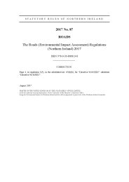 Roads (Environmental Impact Assessment) Regulations (Northern Ireland) 2017 (Includes correction slip issued August 2017)