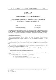 Water Environment (Floods Directive) (Amendment) Regulations (Northern Ireland) 2018