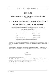 Water and Floods (Amendment) (Northern Ireland) (EU Exit) Regulations 2019