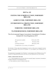 Environmental Impact Assessment (Amendment) (Northern Ireland) (EU Exit) Regulations 2019