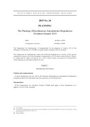 Planning (Miscellaneous Amendments) Regulations (Northern Ireland) 2019