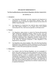 Explanatory Memorandum to the Planning (Miscellaneous Amendments) Regulations (Northern Ireland) 2019. SR 2019/24