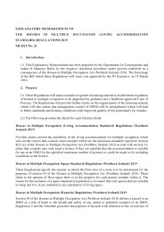 Explanatory Memorandum to the Houses in Multiple Occupation (Living Accommodation Standard) Regulations (Northern Ireland) 2019. SR 2019/31