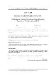 Houses in Multiple Occupation (Code of Practice) Regulations (Northern Ireland) 2019