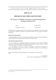 Houses in Multiple Occupation (Hazards) Regulations (Northern Ireland) 2019