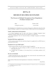 Houses in Multiple Occupation (Fees) Regulations (Northern Ireland) 2019