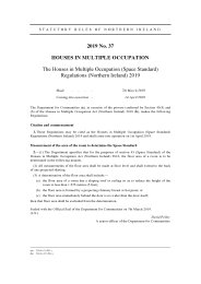 Houses in Multiple Occupation (Space Standard) Regulations (Northern Ireland) 2019