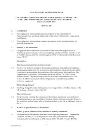 Explanatory Memorandum to the Fluorinated Greenhouse Gases and Ozone-Depleting Substances (Amendment) (Northern Ireland) (EU Exit) Regulations 2019. SR 2019/281
